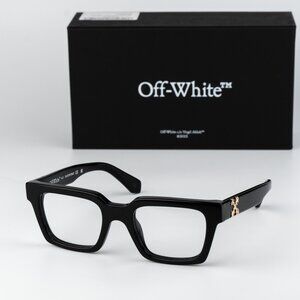 Off-White STYLE 21 Women Eyeglasses Black Square OERJ021 1000 NEW AUTHENTIC